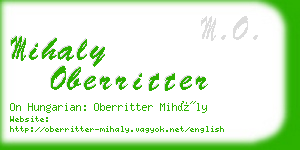 mihaly oberritter business card